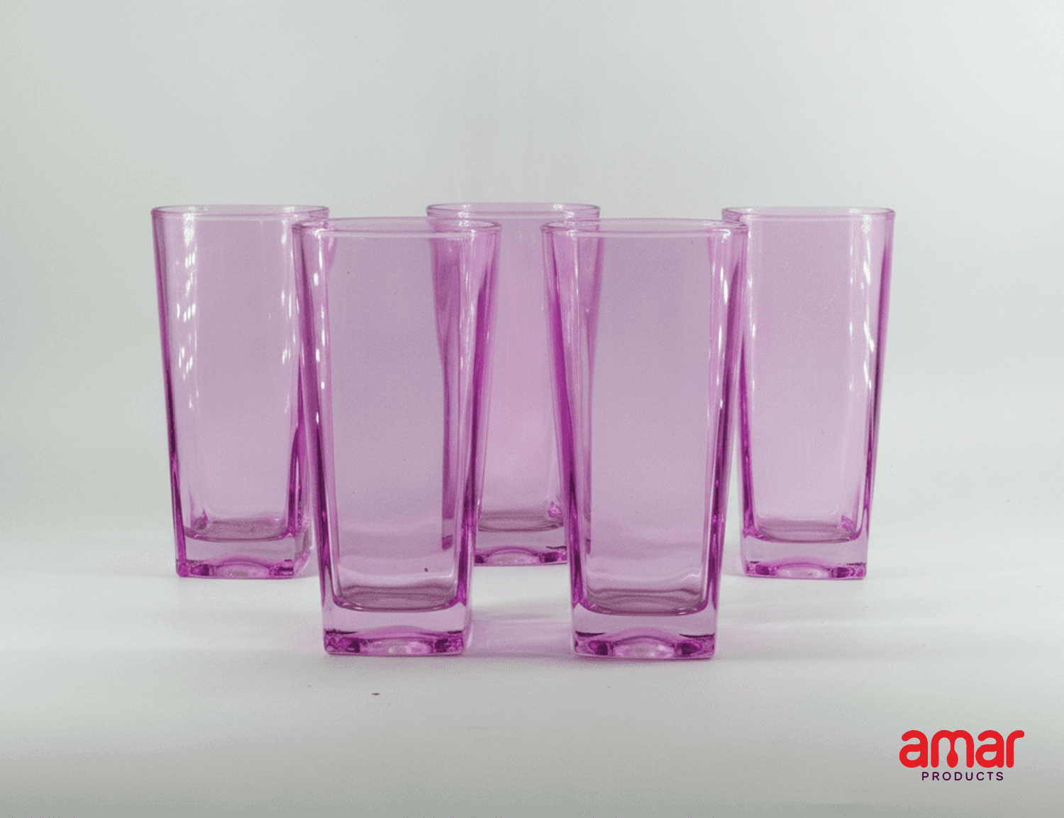 Premium Square Glass Set (5 Pieces) - Image 1