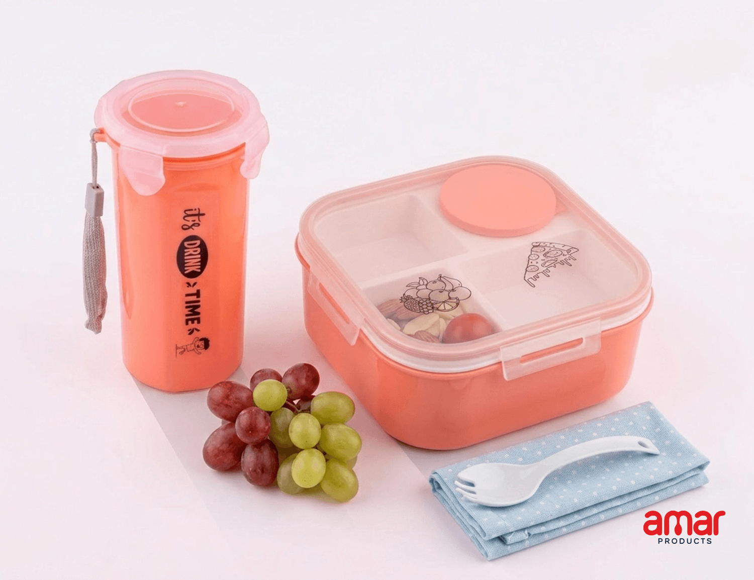 Premium 4-Compartment Lunch Box Combo - Image 1