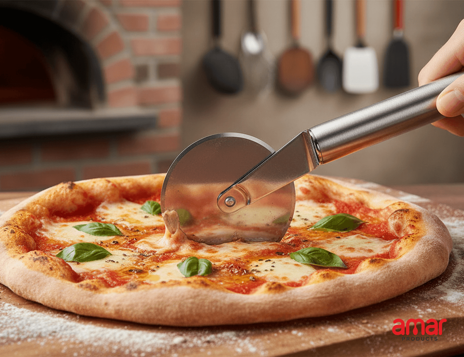 Stainless Steel Pizza Cutter Wheel - Image 1