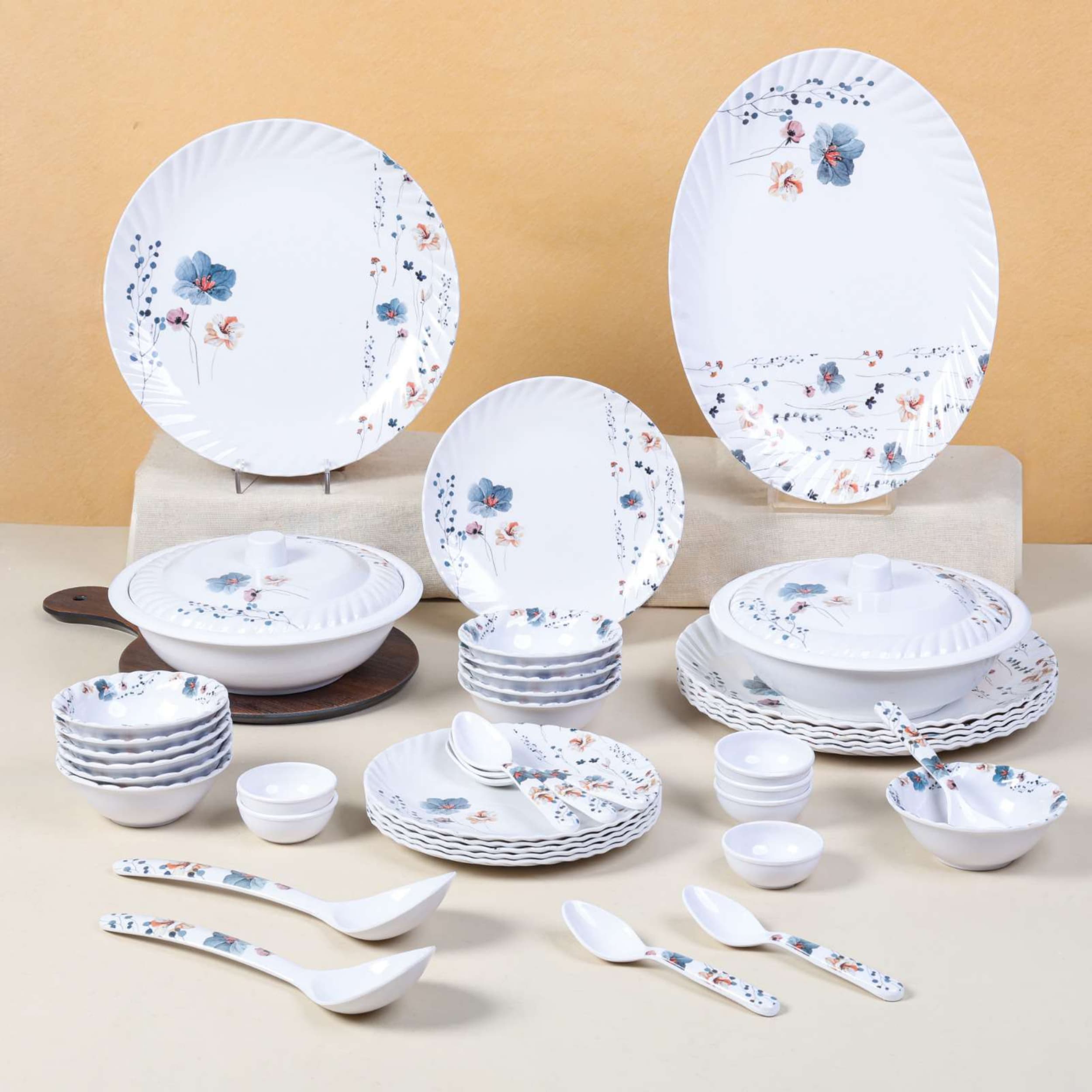 Melamine Printed Dinner Set - 43 Pieces - Image 1